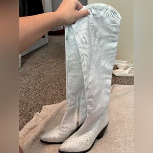 Azalra want rhinestone boots